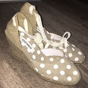 NWOT Castaner Espadrilles Wedges Polka Dot
